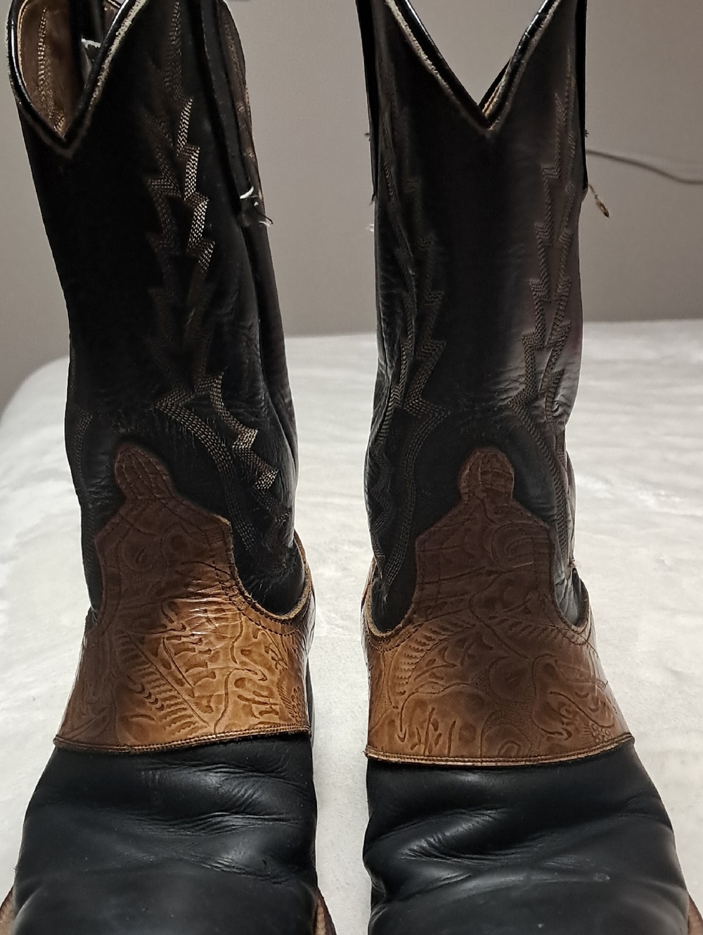 Anderson Bean Black and Brown Men's Western Boots